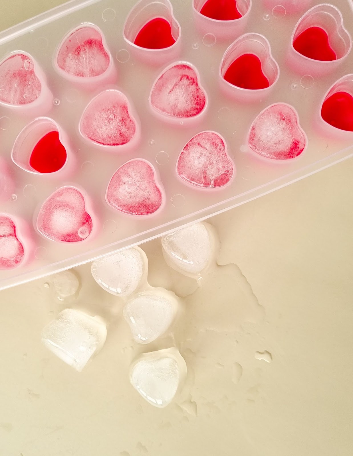 heart shaped ice cube tray
