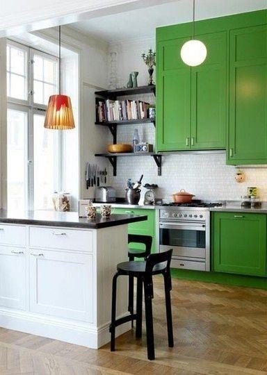 Do You Have What It Takes Paint Your Cabinets A Bold, New Color? Find Out ➤ http://CARLAASTON.com/designed/it-takes-guts-to-paint-color-cabi...