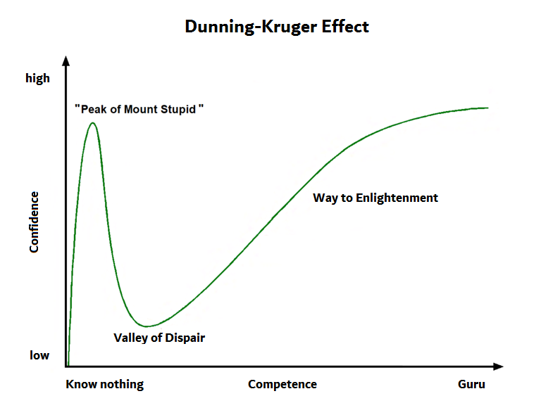 ダニング=クルーガー効果 曲線