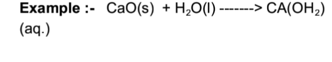 Example of combination reaction