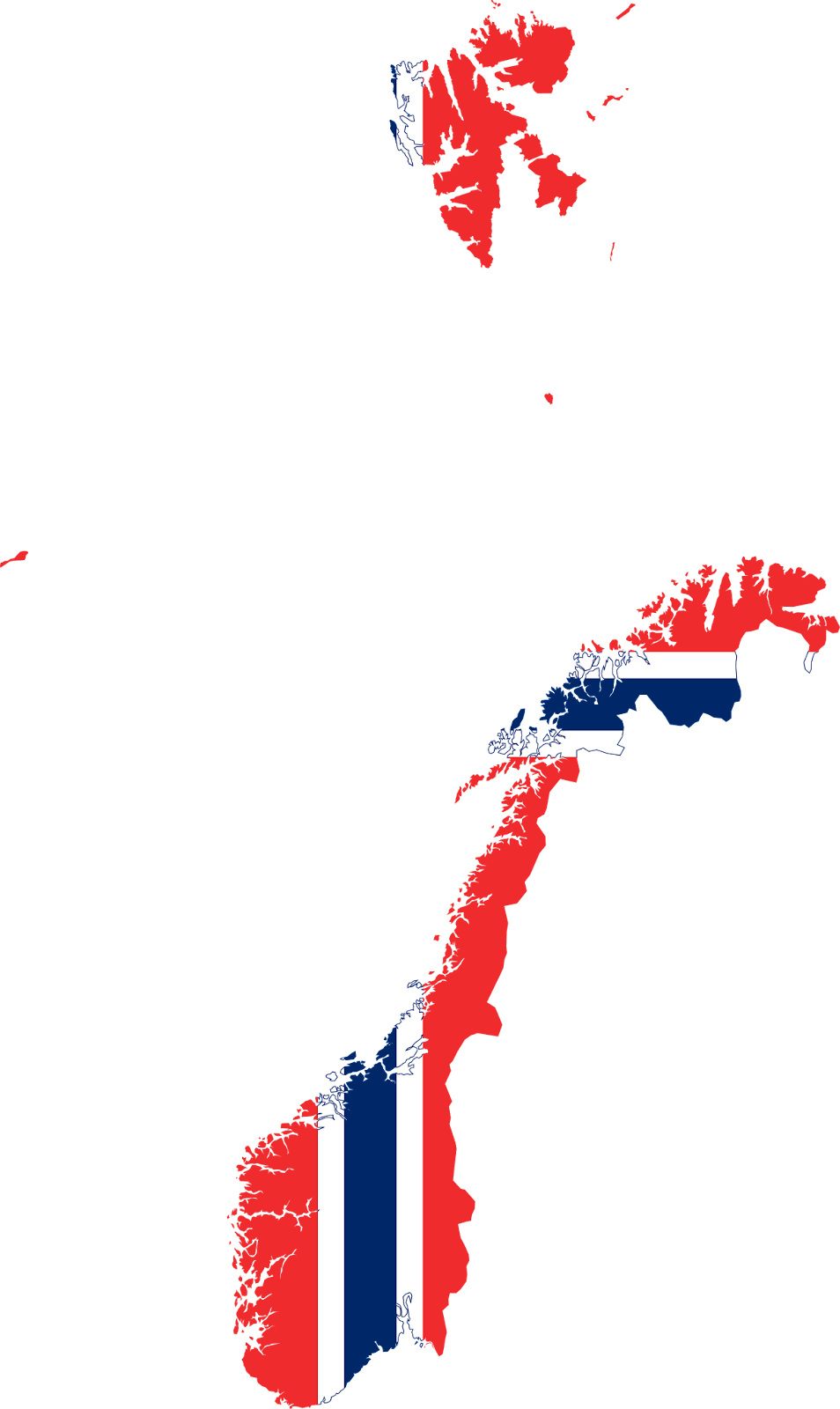Map of Norway | Flag colors
