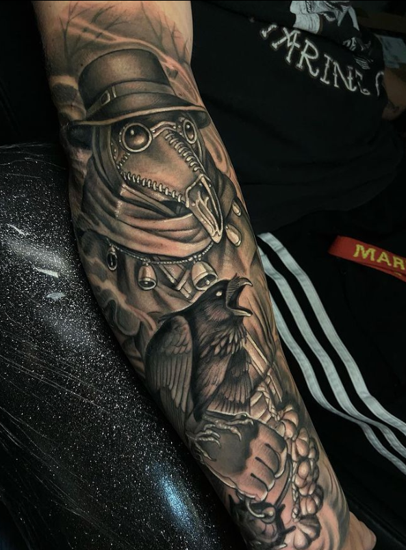 Angry Plague Doctor Tattoo