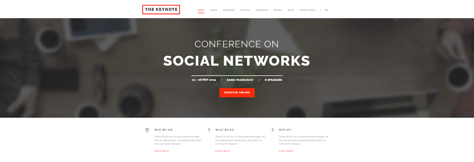 Keynote- WordPress Theme for Event and Conference 