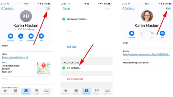 merge duplicate contacts