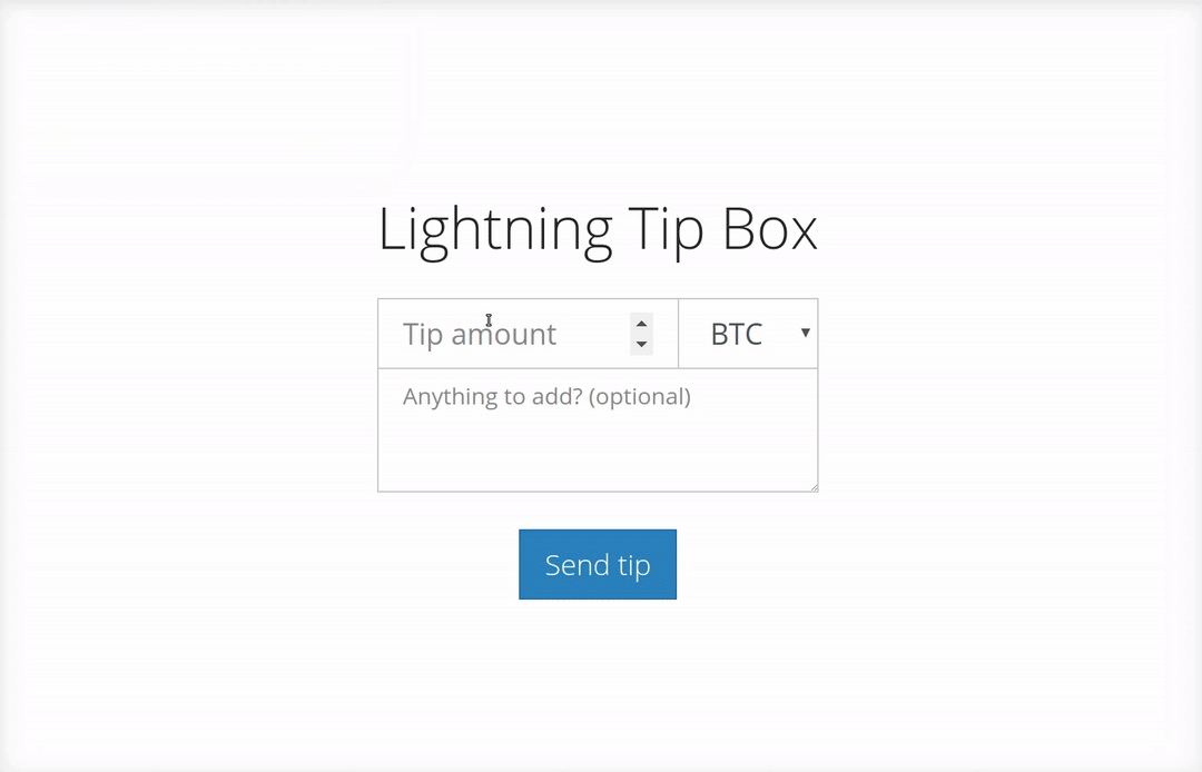 Lightning nanotip Demo