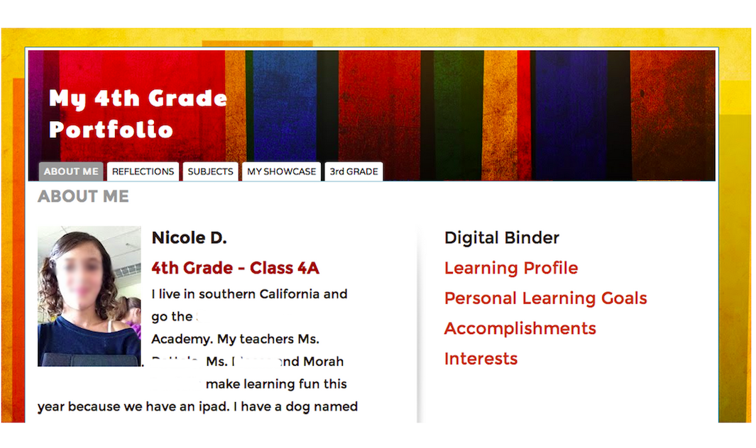 Sample Student Portfolio Template Card Template