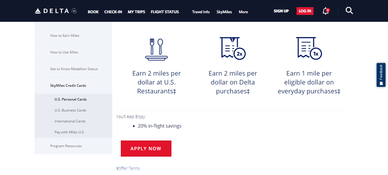 Delta American Express Credit Card Delta Air Lines