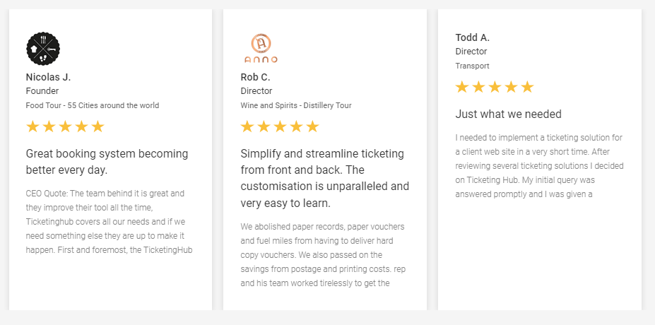  5-star customer feedback reviews.