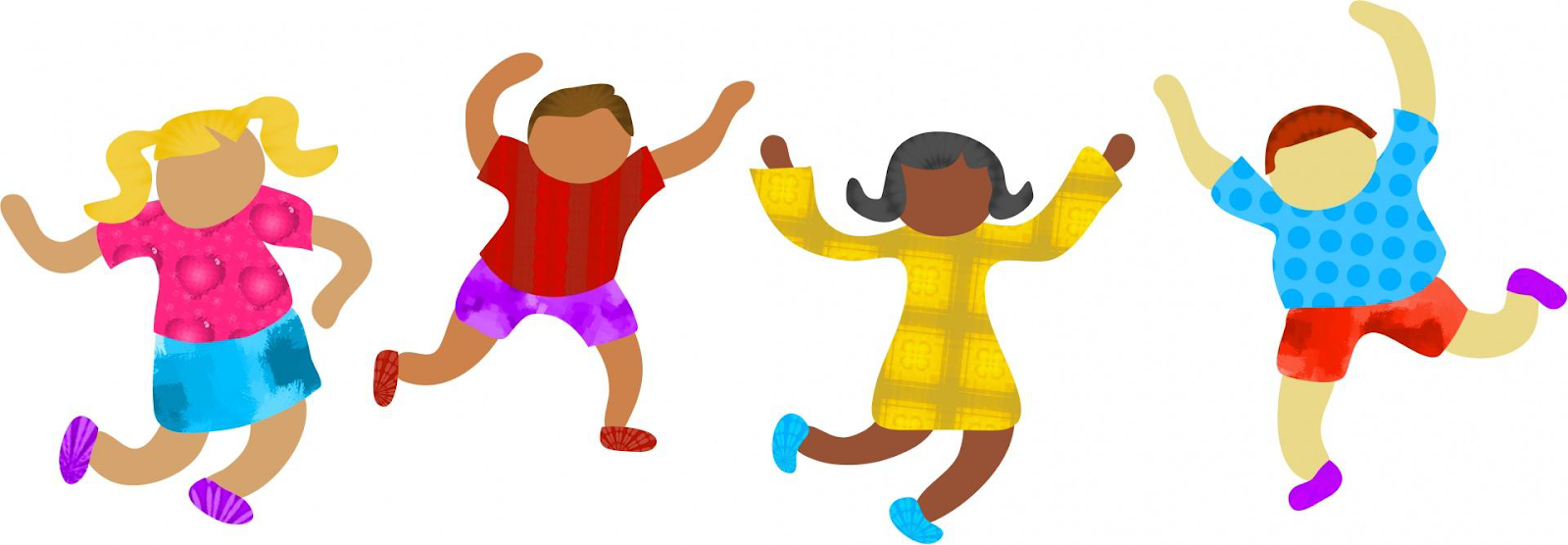 Cartoon art of kids playing