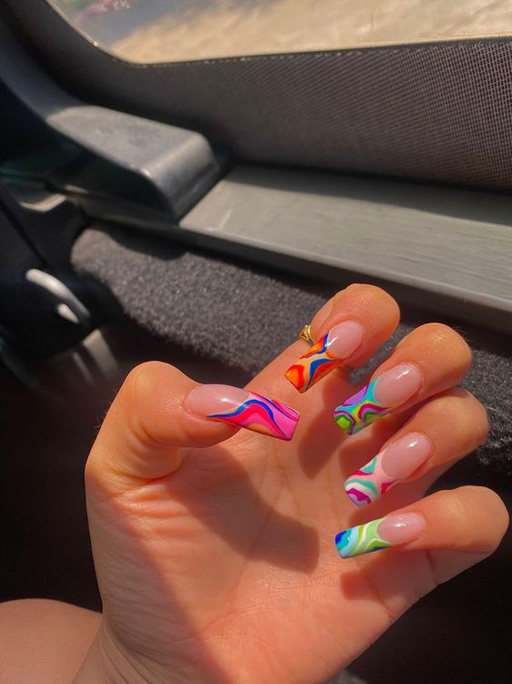 Another picture of the funky retro nails