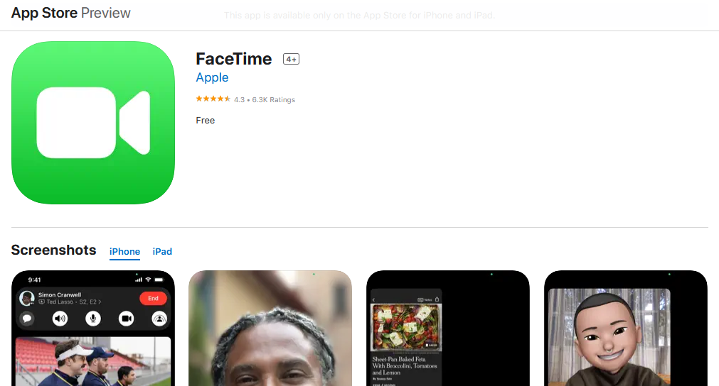 Lowest Data Consuming Video Calling App_Facetime