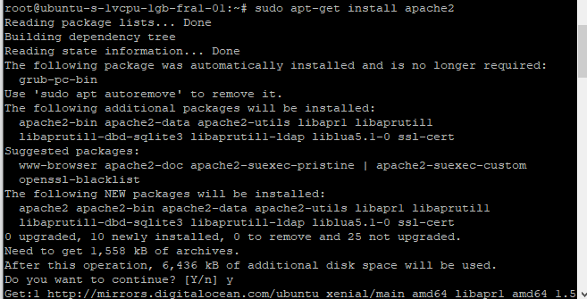 Install Apache PHP MySQL in the digital ocean or ubuntu