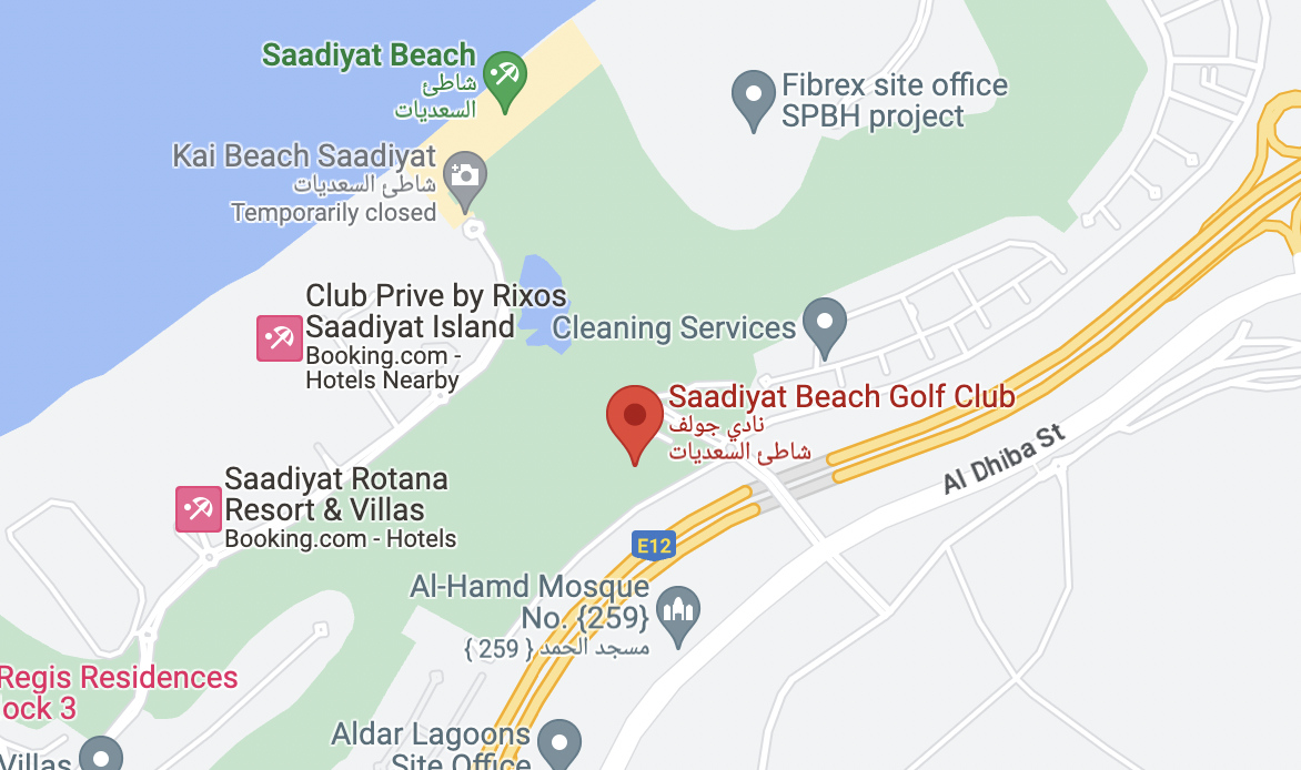 Saadiyat Beach Golf Club location in google maps 