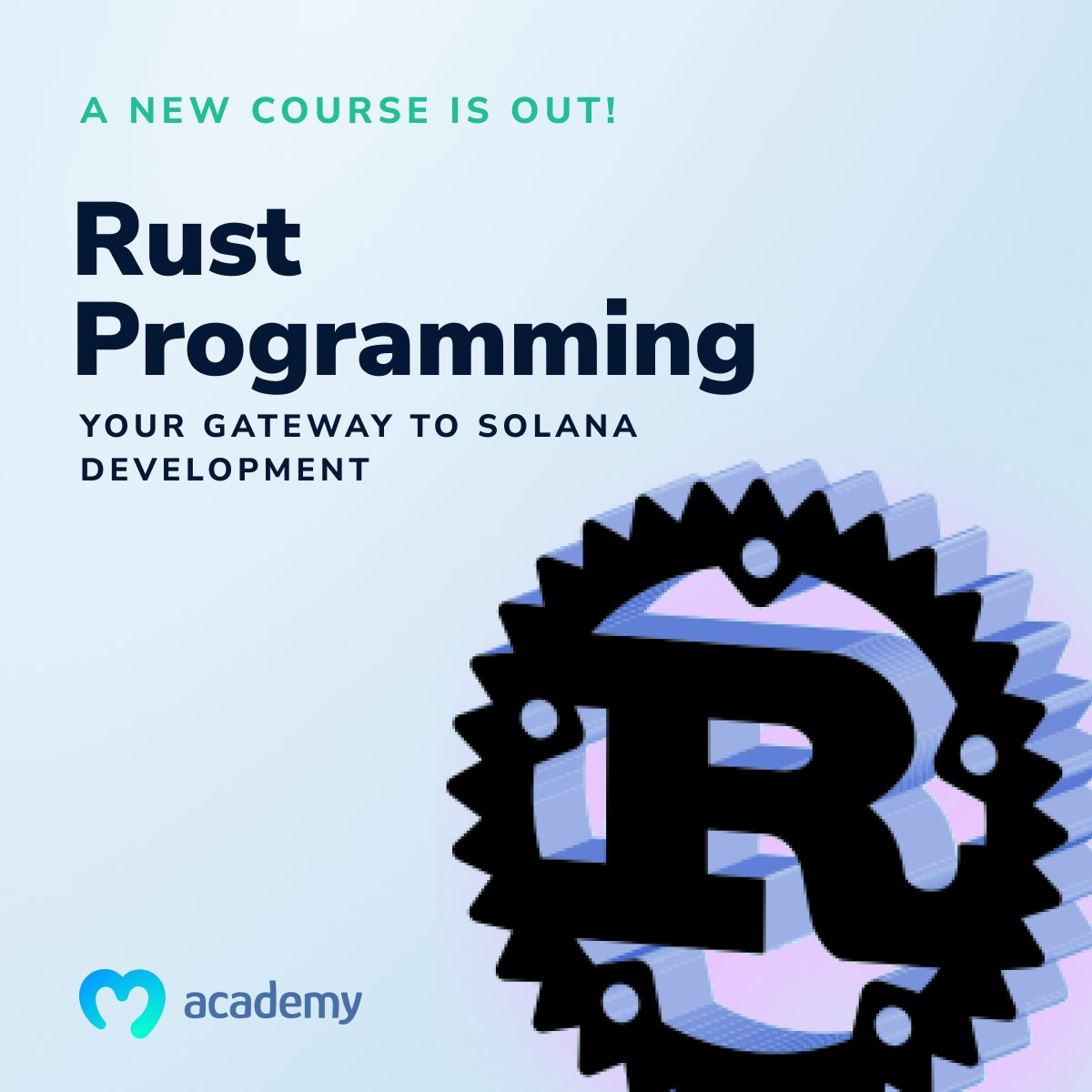 Master the Rust programming language at Moralis Academy!