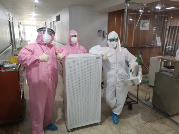 Air purifier in medical Hospital for COVID-19 protection