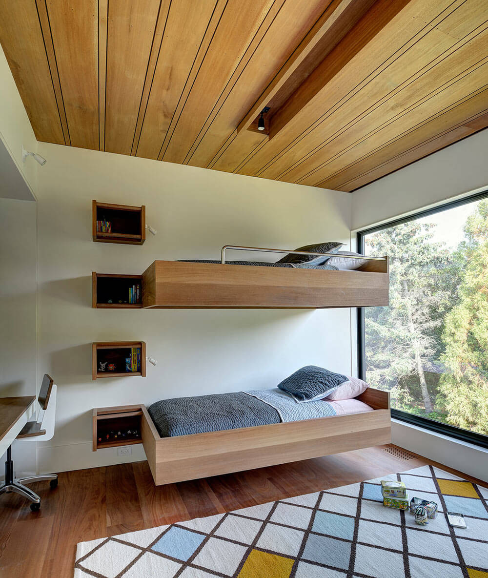 Mẫu giường tầng đơn bằng gỗ 3