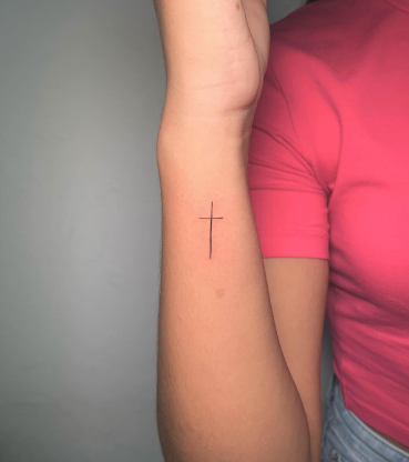 Cross Tiny Tattoos Women Minimalist
