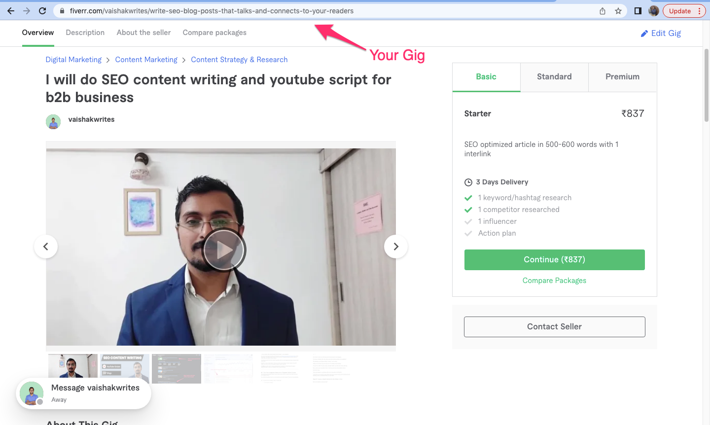 how to create a gig on fiverr