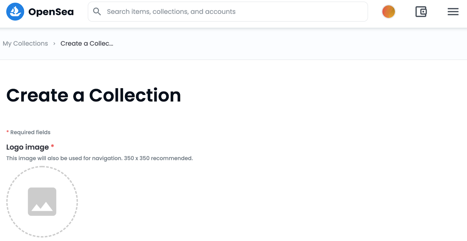 OpenSeaでコレクションを作る