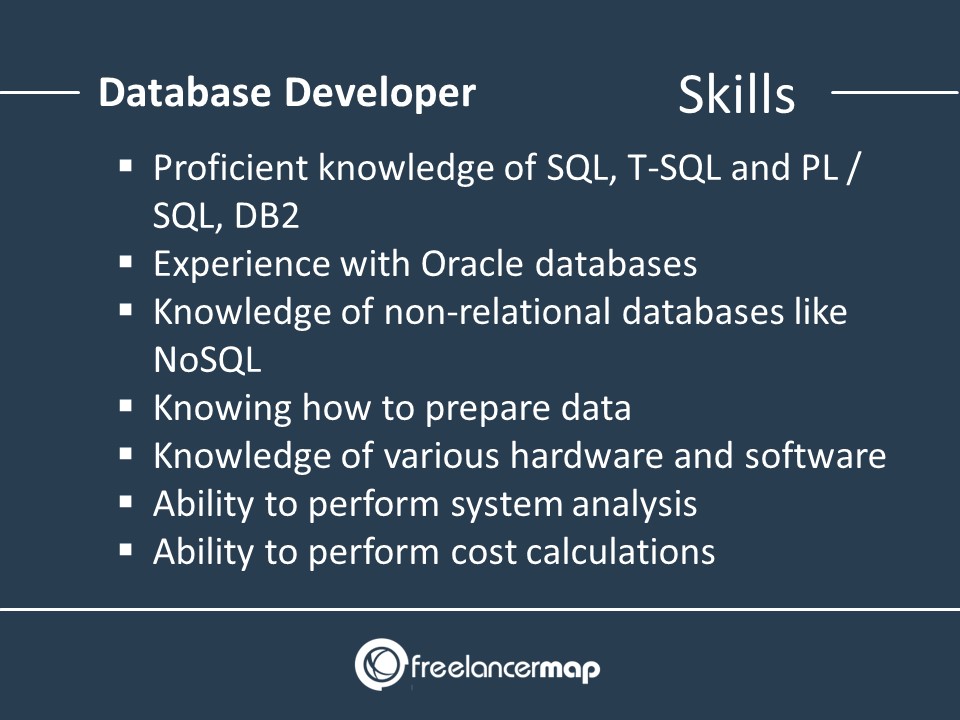 The skills of a database developer