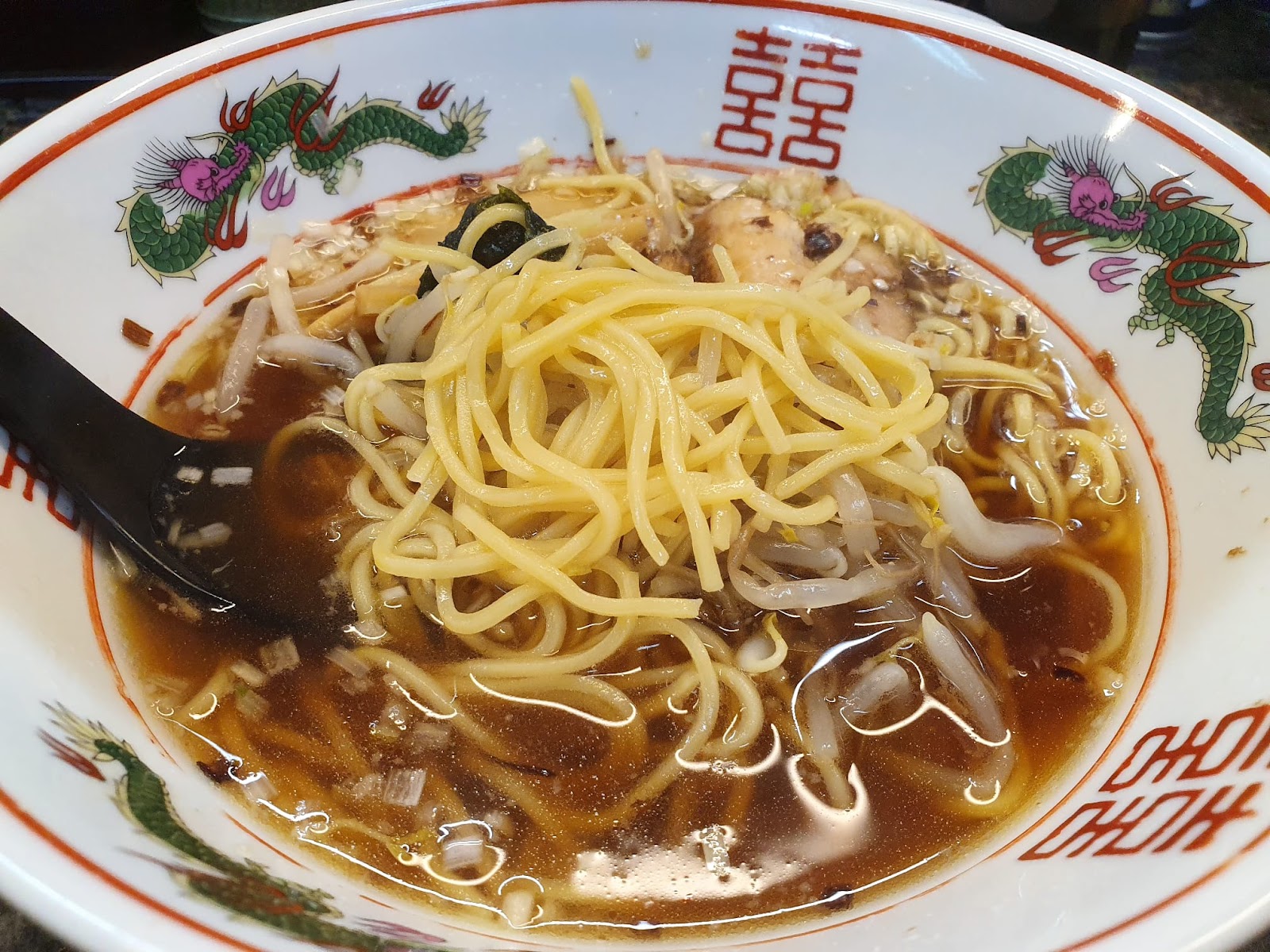 noodles in char siu shoyu ramen at Temmabashi Sasara