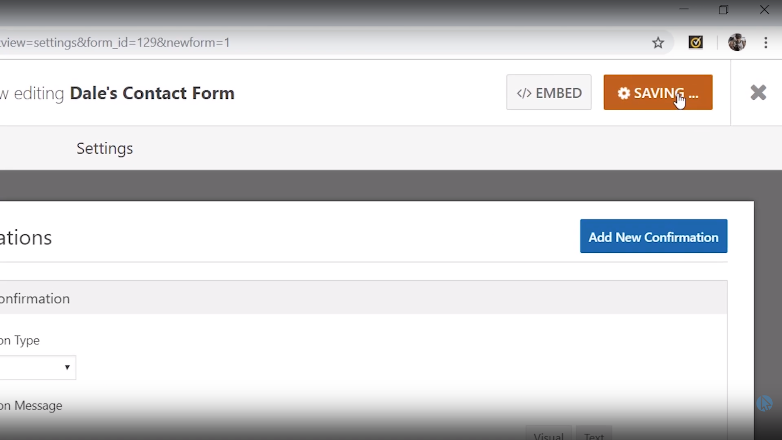 wpforms wordpress contact form notification settings