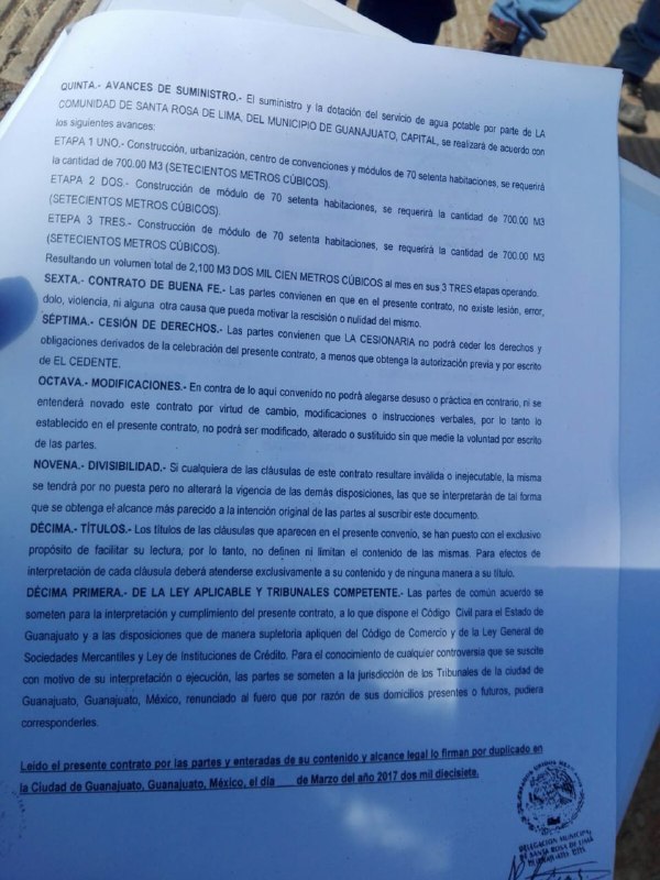 En el convenio firmado por el Comité del Agua se concede el líquido para un hotel que no excedería los 700 metros cúbicos al mes en la primera etapa