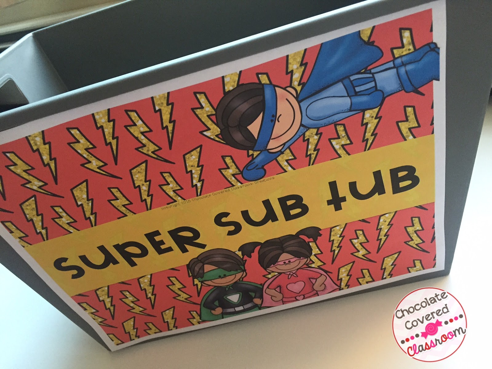 Preparing for a Substitute Teacher in the Second Language Classroom - FREE Sub Tub label