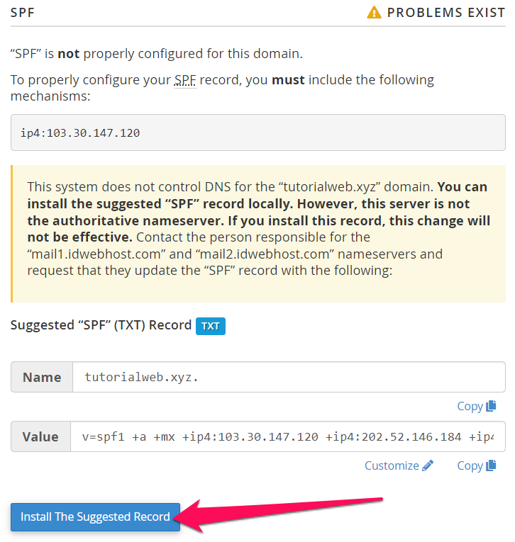  Cara setting Record MX dan SPF di cPanel