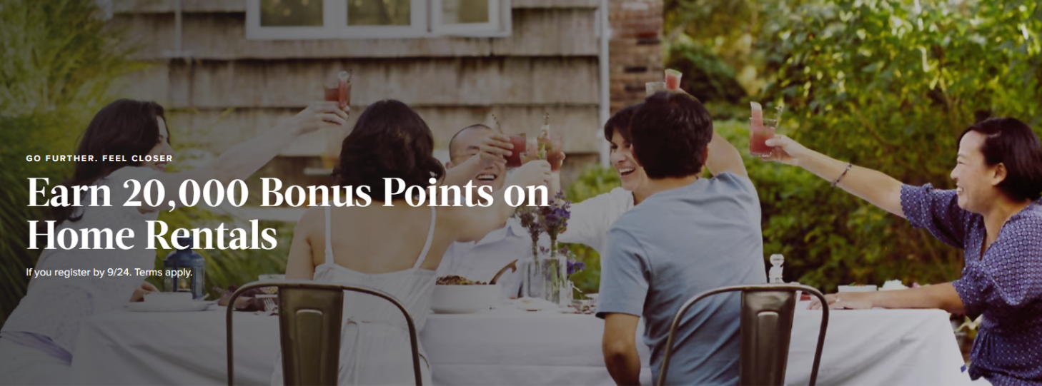 Earn 20,000 bonus points for staying at Marriott Bonvoy Homes & Villas
