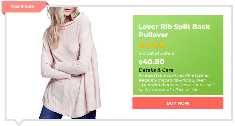 Lover Rib Split Back Pullover
