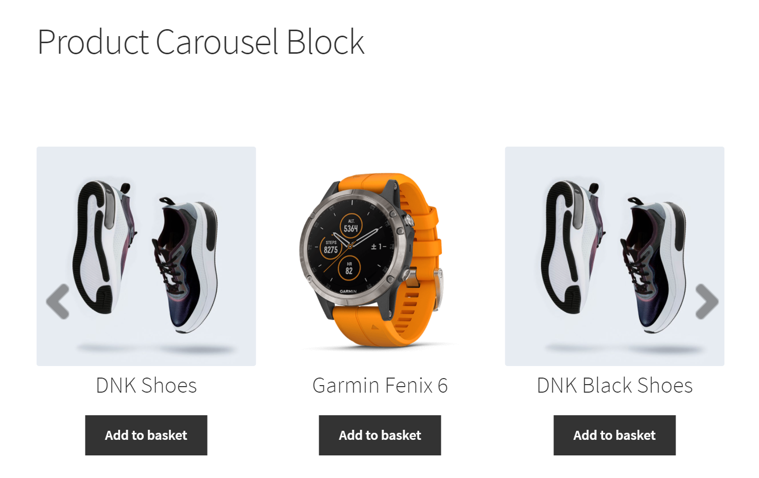 Product Carousel Block