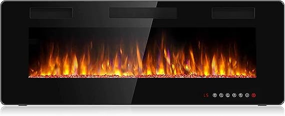 bossin black electric fireplace