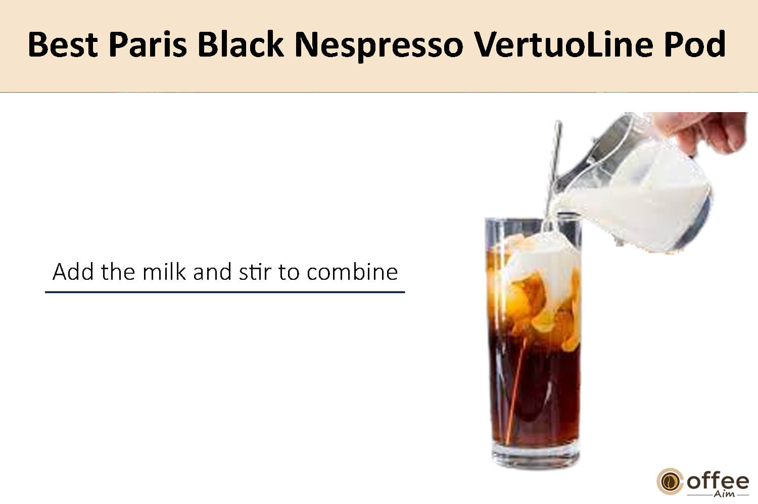 In this image, I elucidate the preparation instructions for crafting the finest Nespresso Paris Black Vertuo coffee pod.