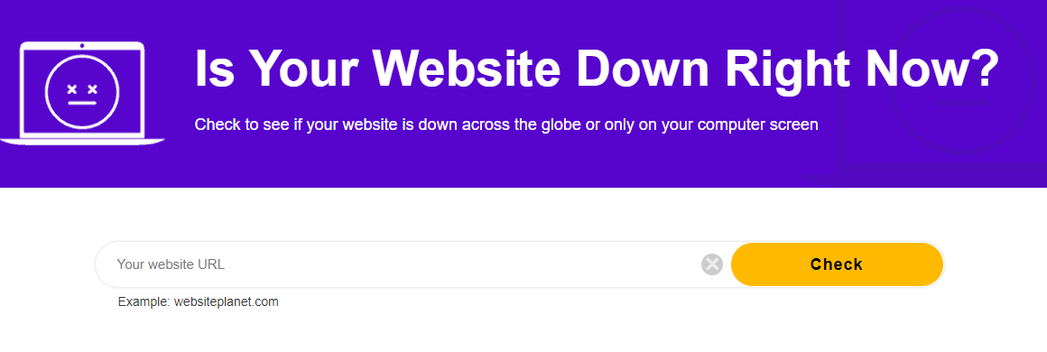 Cara Cek Website Down: Websiteplanet.com