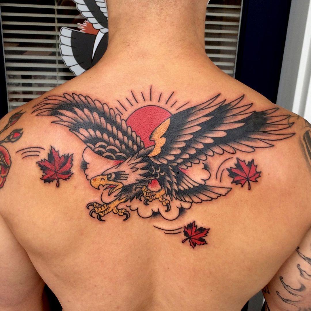 Eagle tattoos for back