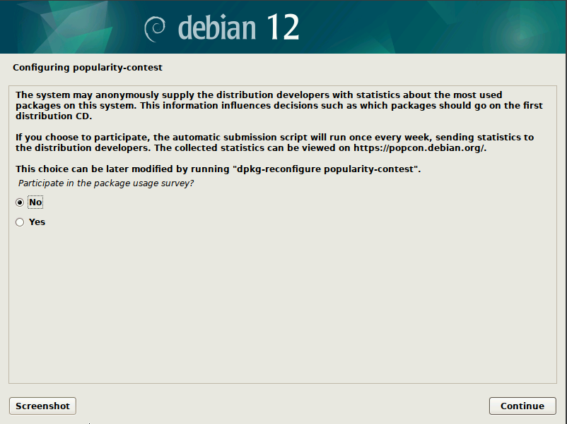 debian package usage survey