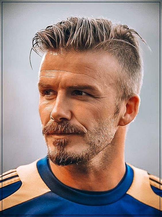 Picture showing David Beckham rocking the beard style 
