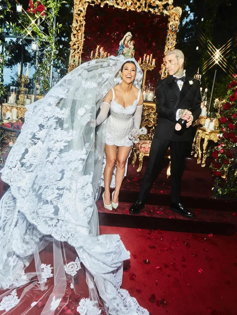 Kourtney Kardashian and Travis Barker in Portofino, Italy is one of the favorite celebrity destination weddings.