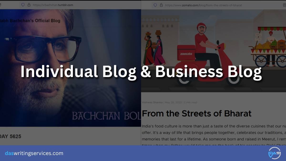 individual vs business blog