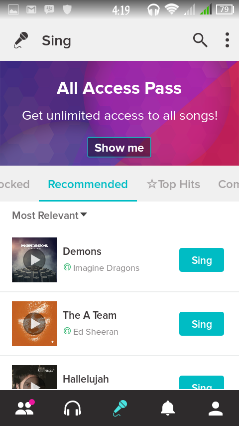 Smule Aplikasi keren untuk menyimpan suara dan video8