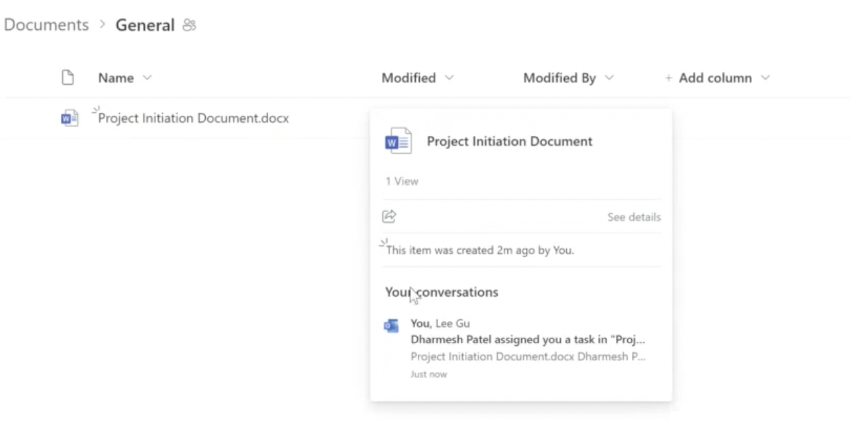 Creating a Document in Sharepoint