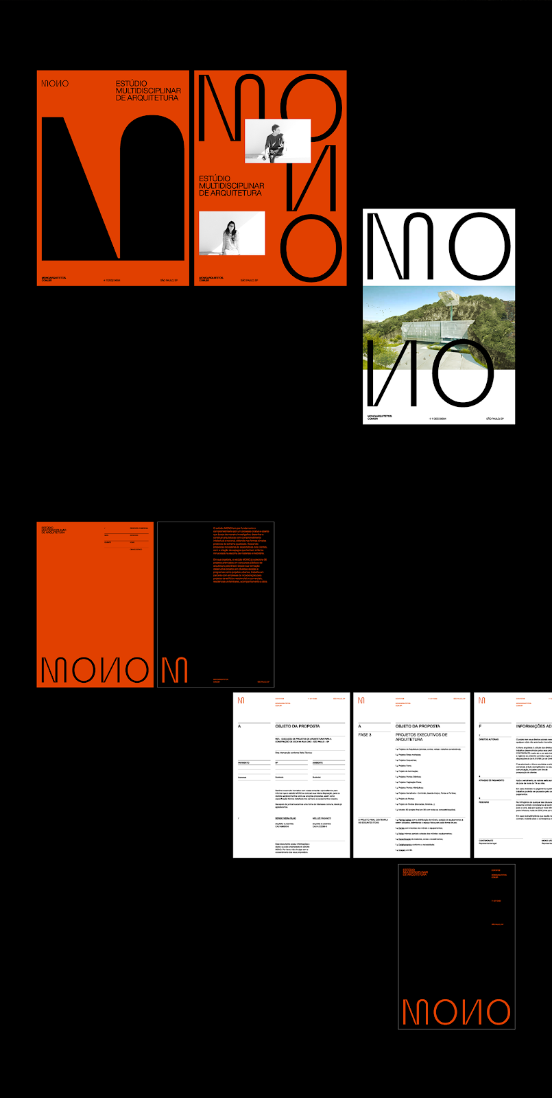 architecture arquitectura ARQUITETURA Brasil Brazil identidade visual laranja orange studio visual identity