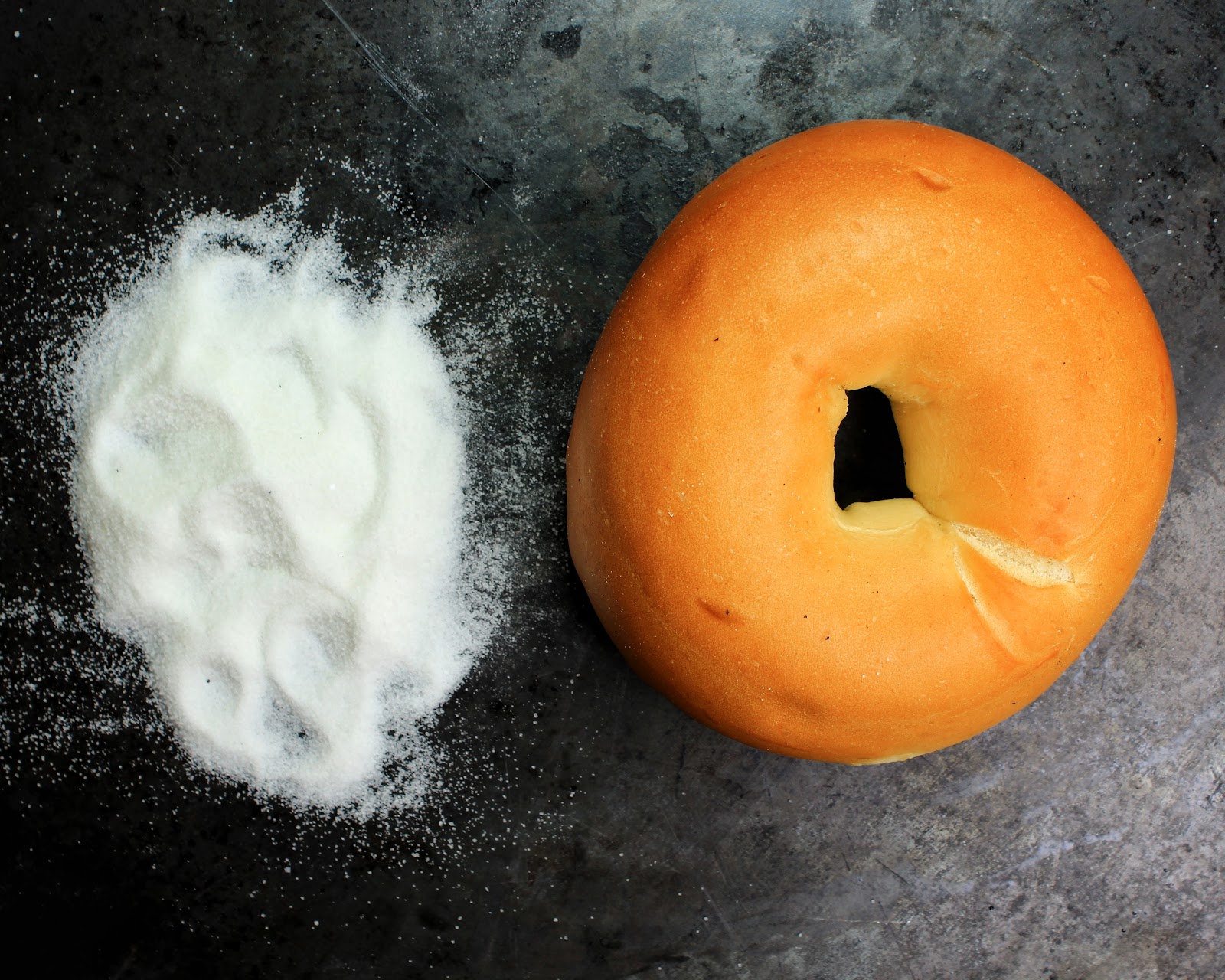 Hidden Sugar Effect of a Bagel equivalent to 8 teaspoons of sugar