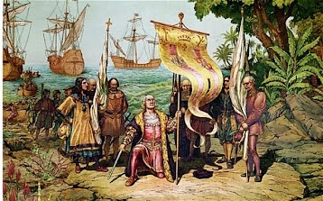 Columbus' arrival in the "New World".