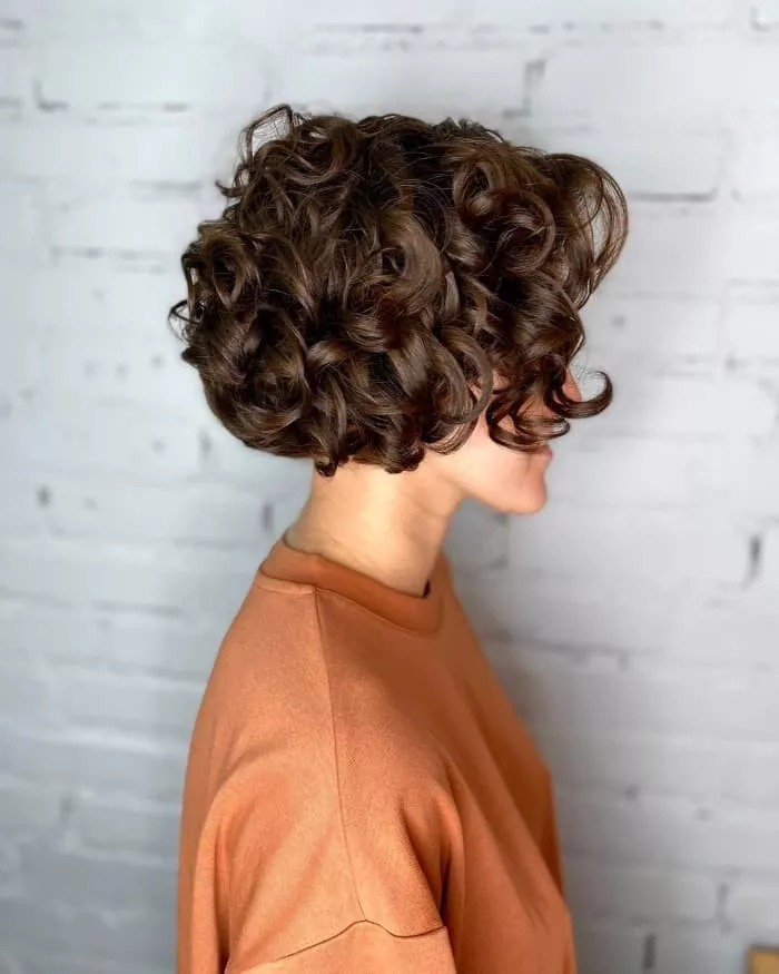 brown curly bob