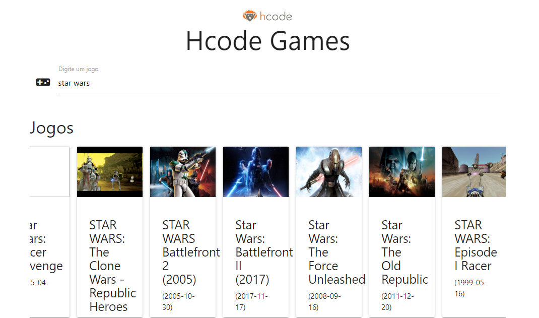 Lista de jogos da Hcode Games