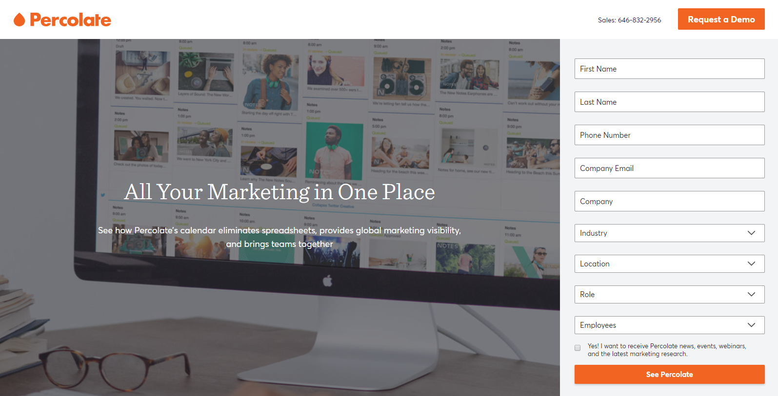 bottom of the funnel offers from percolate to optimize the post click experience