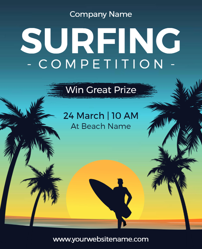 surf contest flyers
