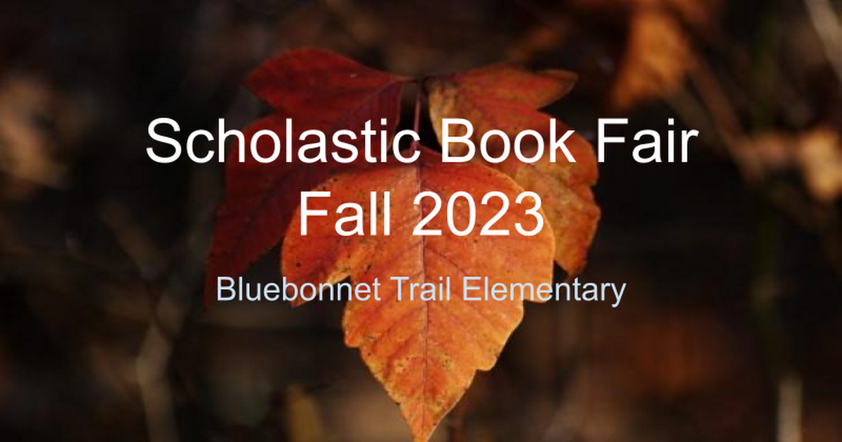 Scholastic Book Fair Fall 2022